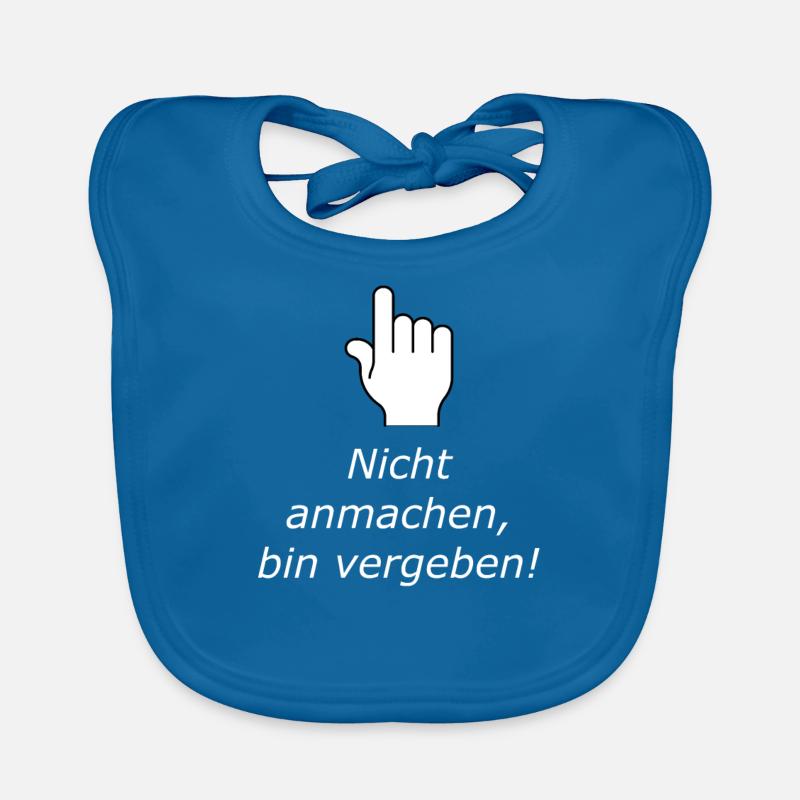 Nicht anmachen bin vergeben Geschenkidee Beziehung Baby Bio-Lätzchen