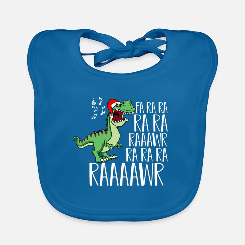 Dinosaur singing Christmas gift Organic Baby Bibs