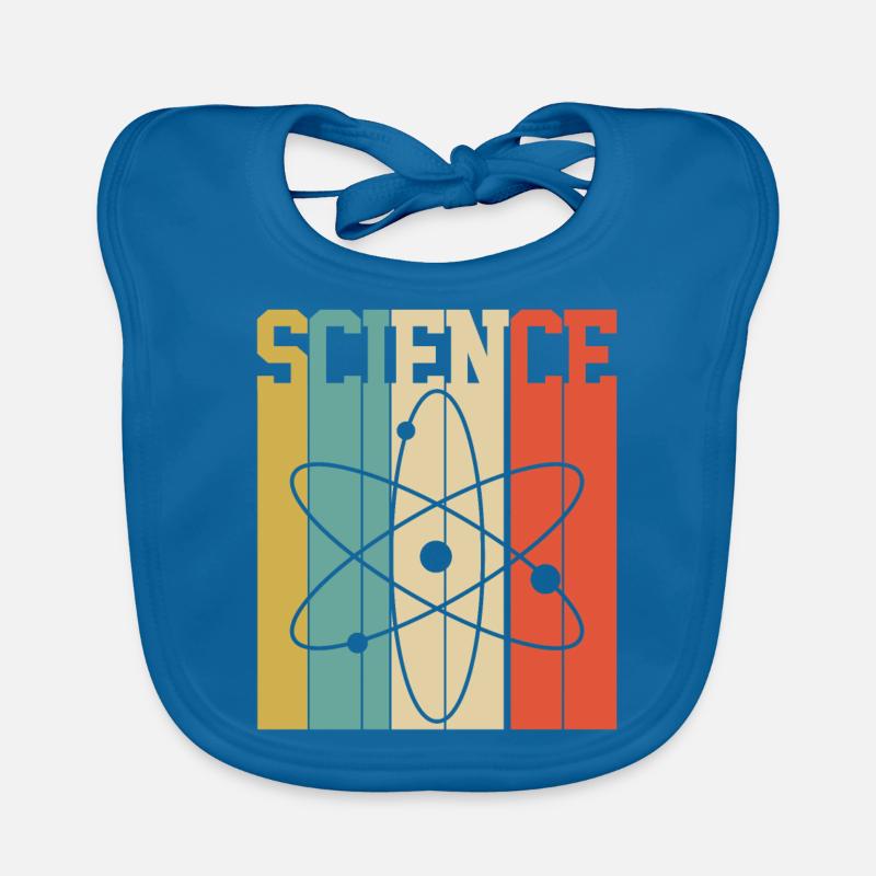 SCIENCE ATOM ELEMENT - Bavoir bio Bébé - bleu paon