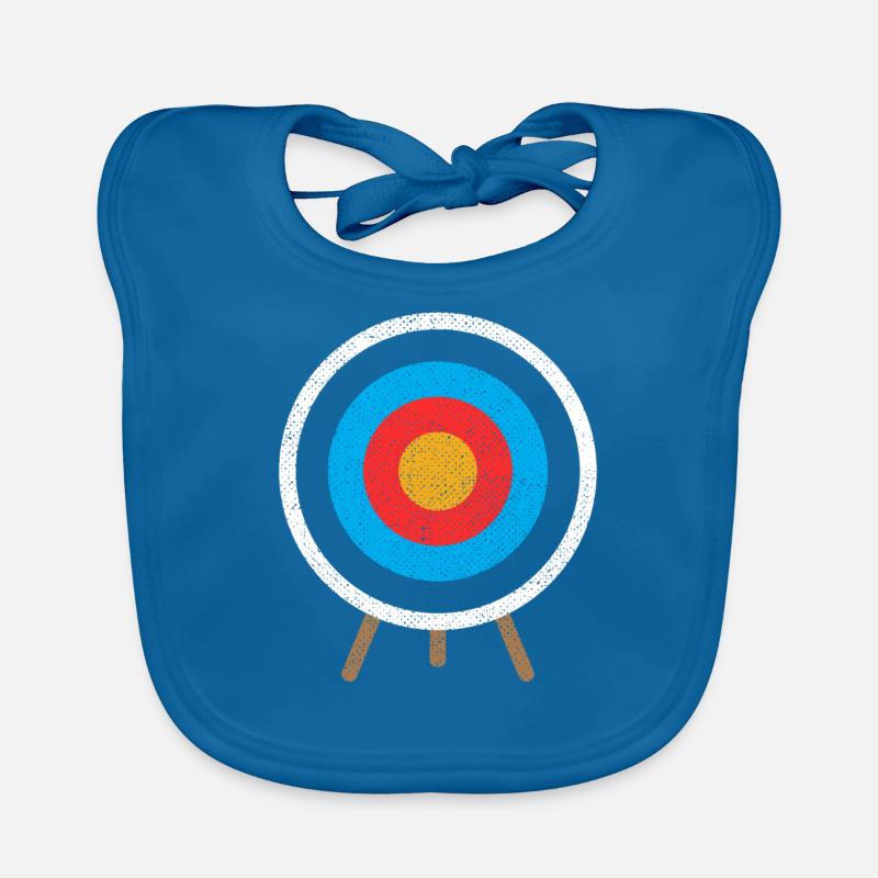 Bow archer aiming target arrow gift Organic Baby Bibs