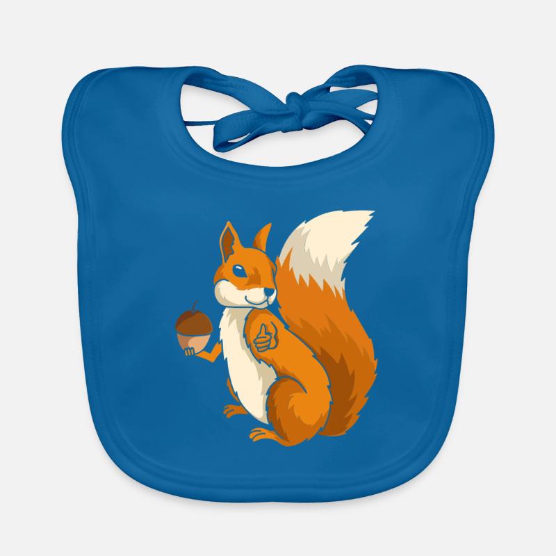 Eichhörnchen Nager Nagetier Waldbewohner Geschenk Baby Bio-Lätzchen