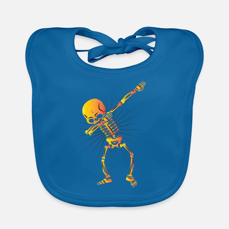 Dabbing Skeleton Skeleton Organic Baby Bibs