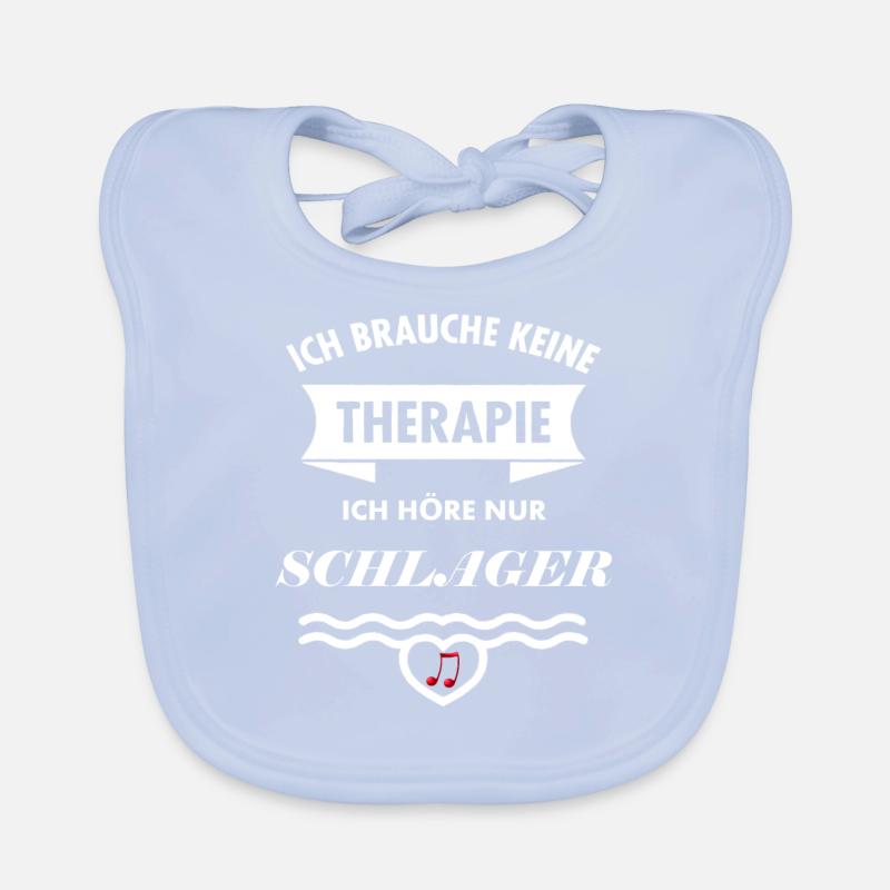 Schlagermusik Musik Schlager Herz Geschenk Idee Baby Bio-Lätzchen