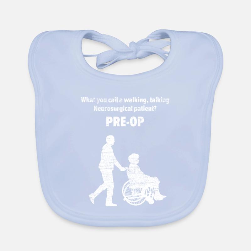 Neurosurgeon PRE-OP Operation Gift Organic Baby Bibs