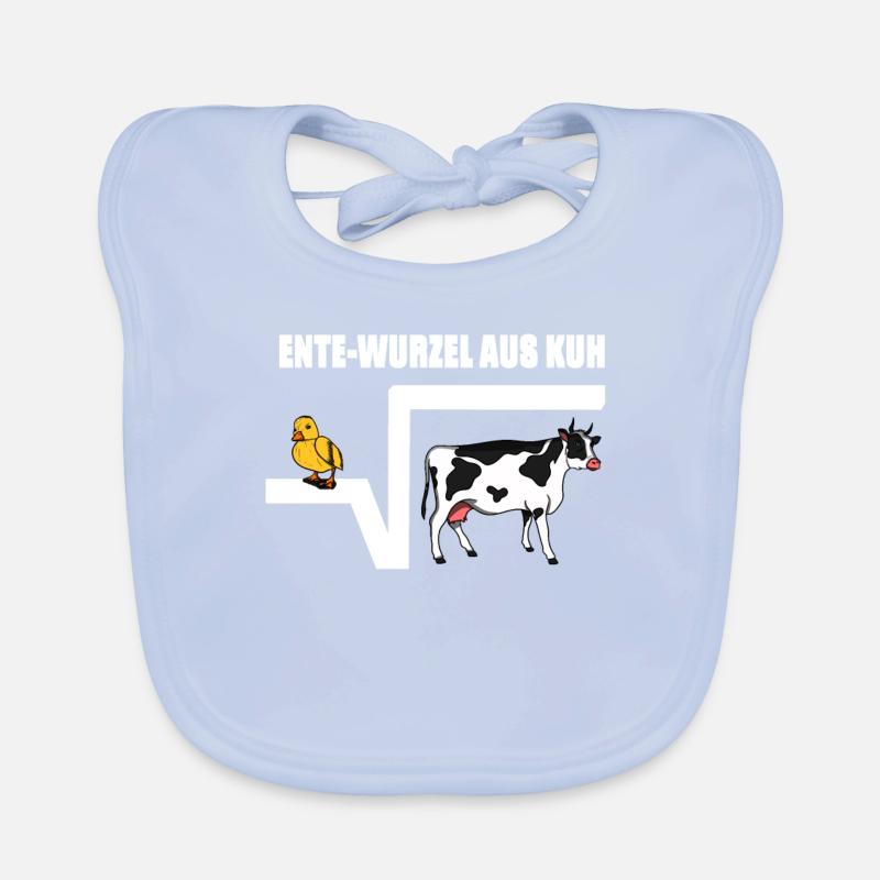 Duck root from cow Nte root math gift Organic Baby Bibs