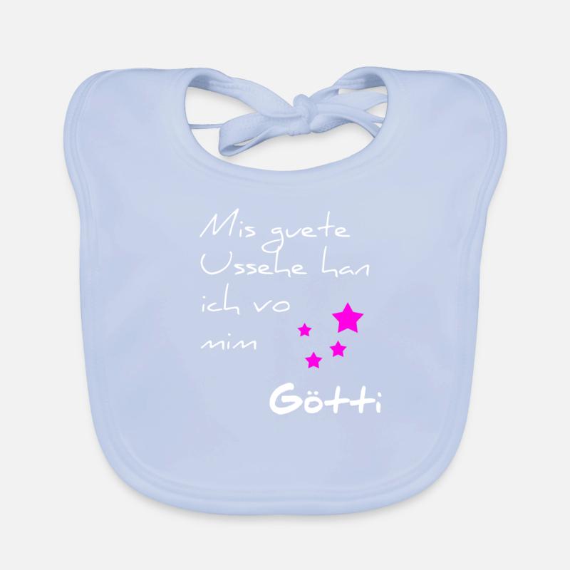 Schweizer Götti Geburt Schwanger Geschenk Eltern Baby Bio-Lätzchen
