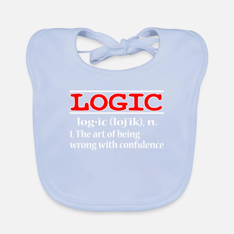 "It All Make Sense Wearing Logic" tee design for Organic Baby Bibs