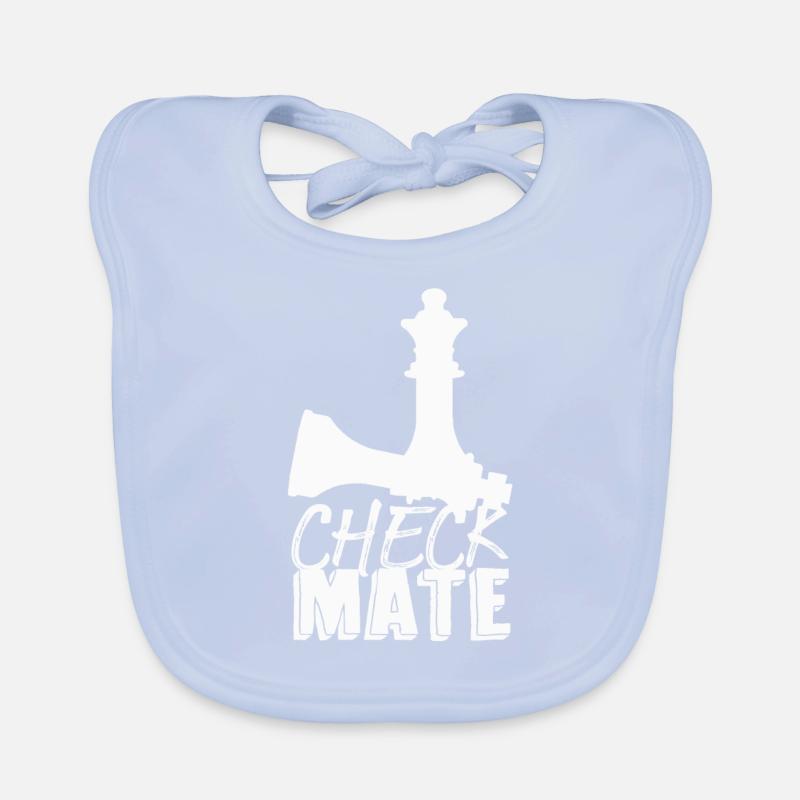 Checkmate Chess Schachgeschenk Chess Gift Baby Bio-Lätzchen