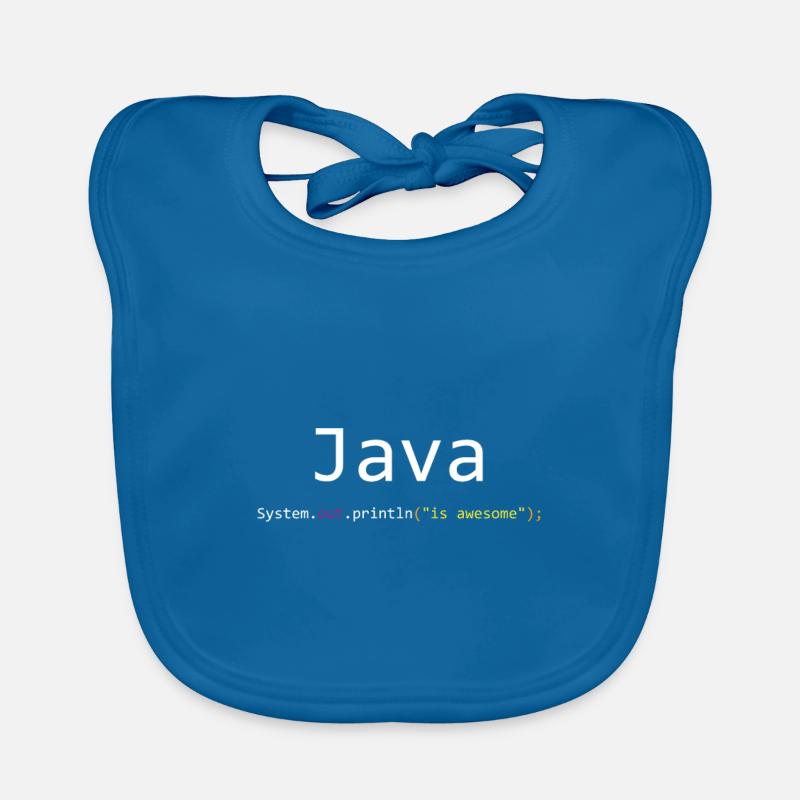 Java ist großartig - Baby Bio-Lätzchen - Pfauenblau