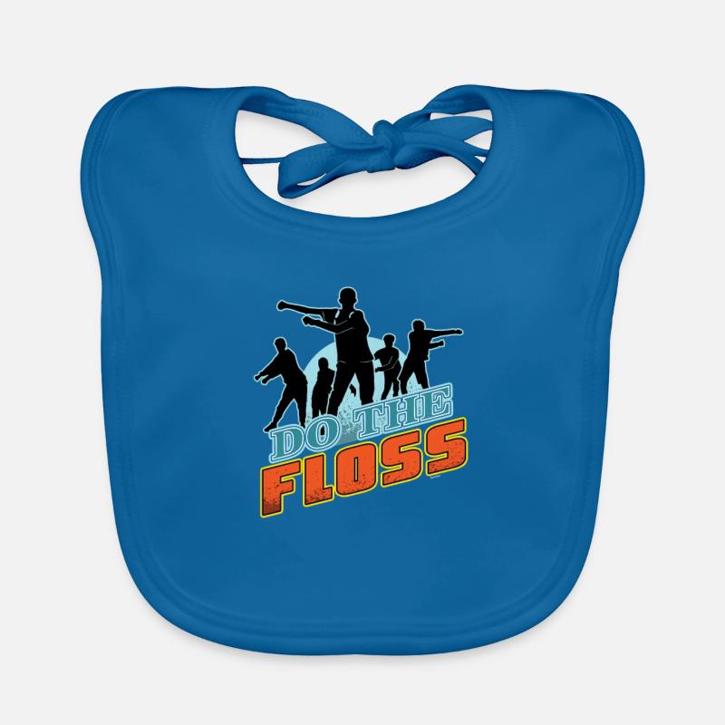 Trends Exercise Movement Flossing Dancing Gift Do - Organic Baby Bibs - peacock-blue