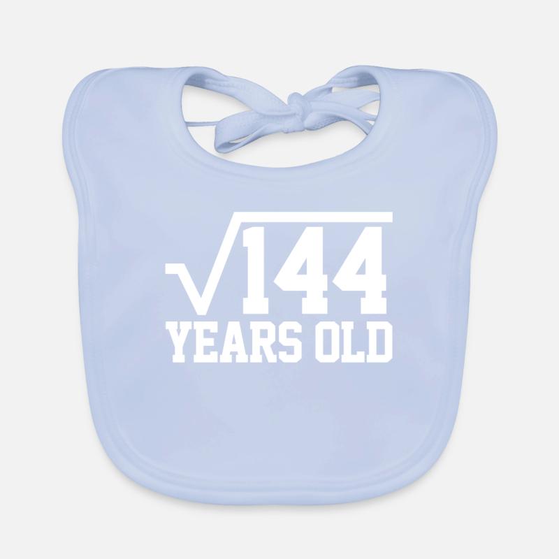 Root 144 12 birthday math Organic Baby Bibs