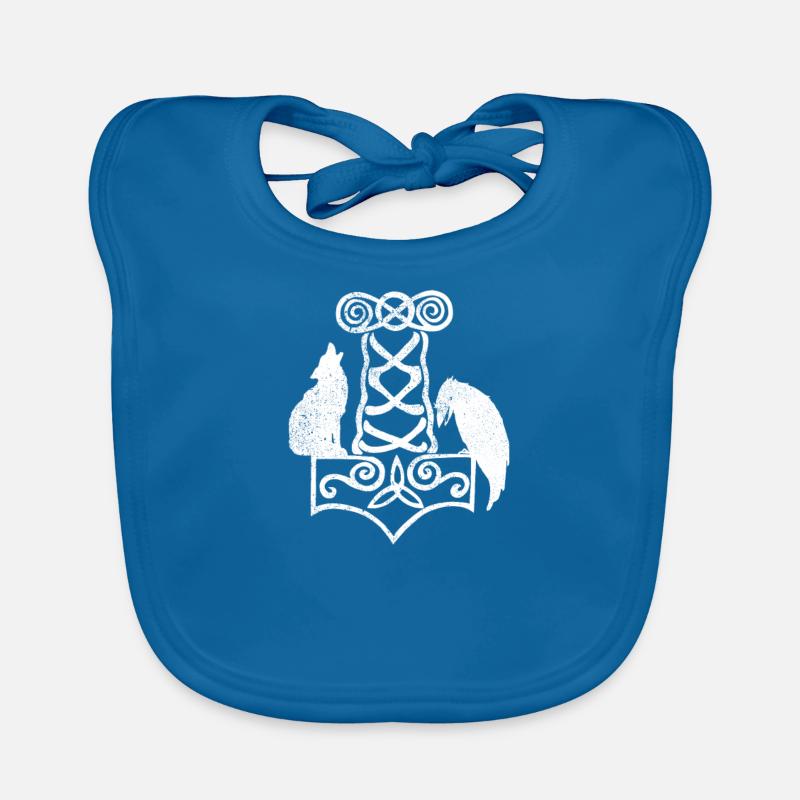 Thor Hammer Mjölnir Geri Freki Hugin Munin Bavoir bio Bébé
