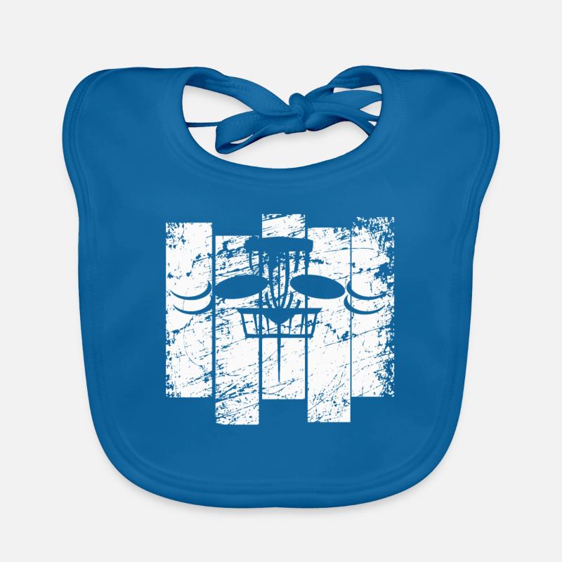 Disc Golf Discgolf Frisbee Geschenk Gift - Baby Bio-Lätzchen - Pfauenblau