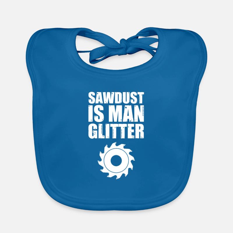 Sawdust joiner carpenter sawing saw gift Organic Baby Bibs