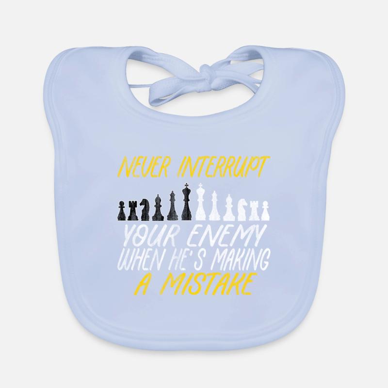 Chess opponents Organic Baby Bibs