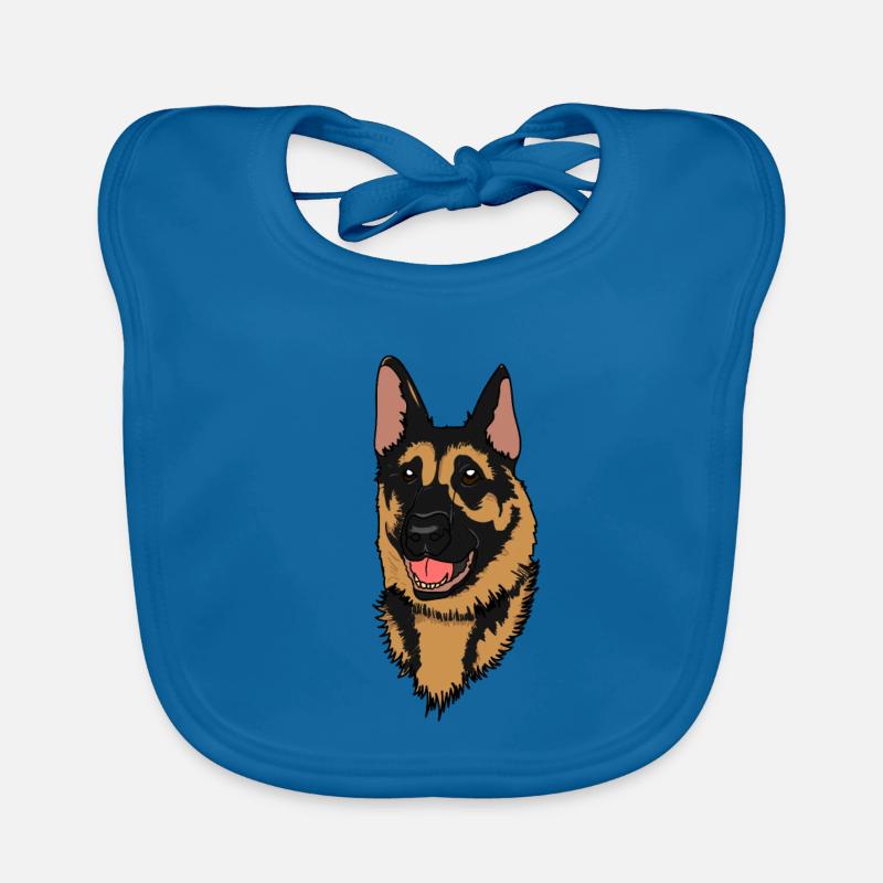 Deutscher Schäferhund German Shepherd Geschenkidee Baby Bio-Lätzchen