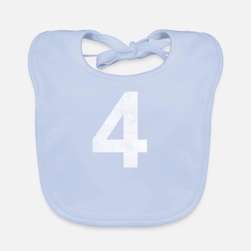 Le chiffre 4 Bavoir bio Bébé