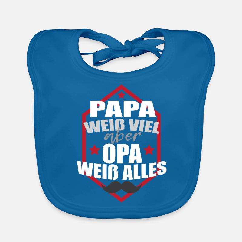 Funny daddy grandpa gift Organic Baby Bibs
