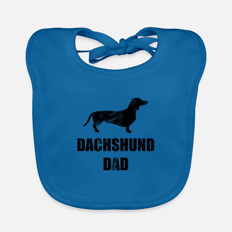 Dackel Dad - Baby Bio-Lätzchen - Pfauenblau
