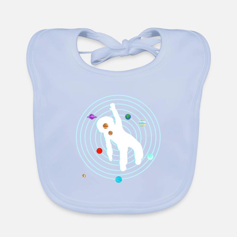 Astronaut in the solar system Organic Baby Bibs