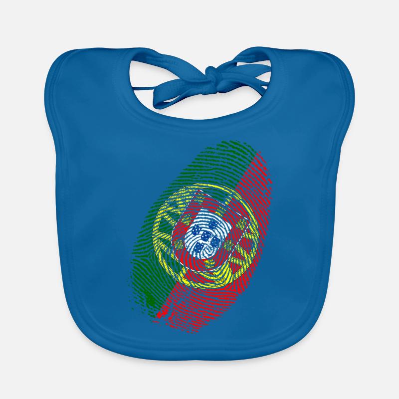 ADN du Portugal - Bavoir bio Bébé - bleu paon