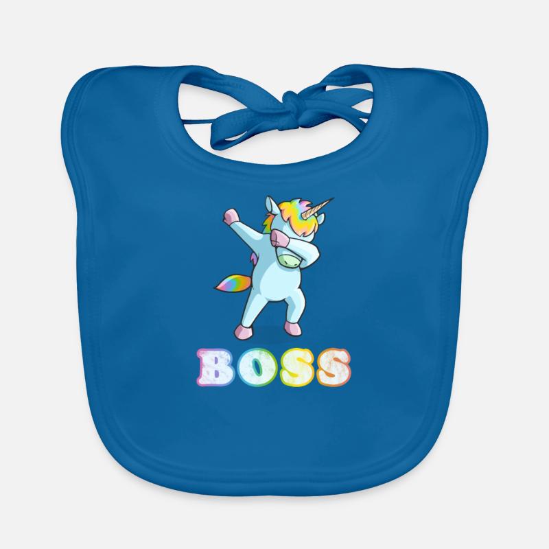 Dabbing Einhorn Boss Junge Geburtstag Geschenk Baby Bio-Lätzchen