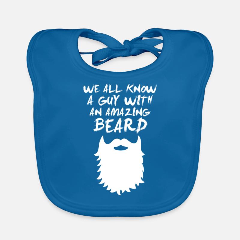 Beard - Beard - Organic Baby Bibs - peacock-blue