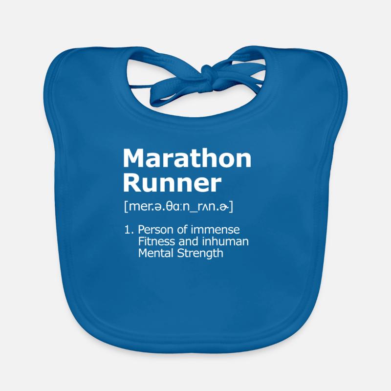 Marathon Runner Description Coureur d'endurance Bavoir bio Bébé