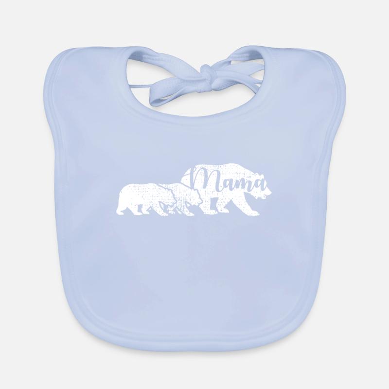 Bear twins mom Organic Baby Bibs