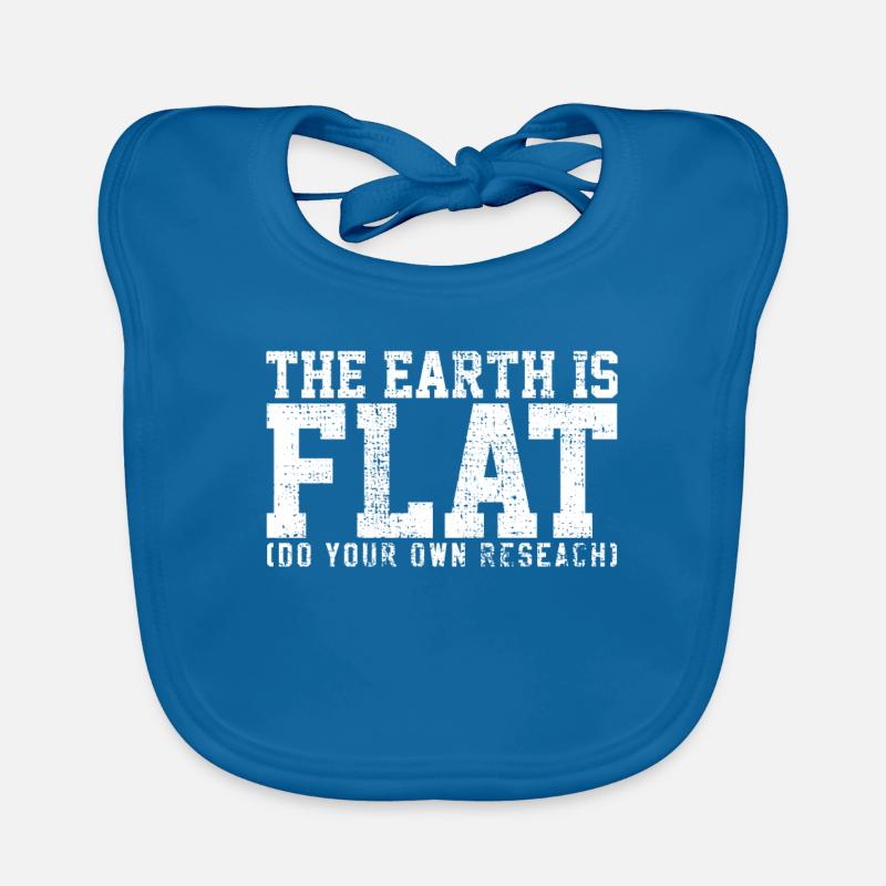 Flat earth theory Organic Baby Bibs