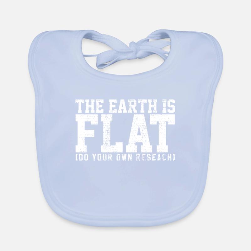 Flat earth theory Organic Baby Bibs
