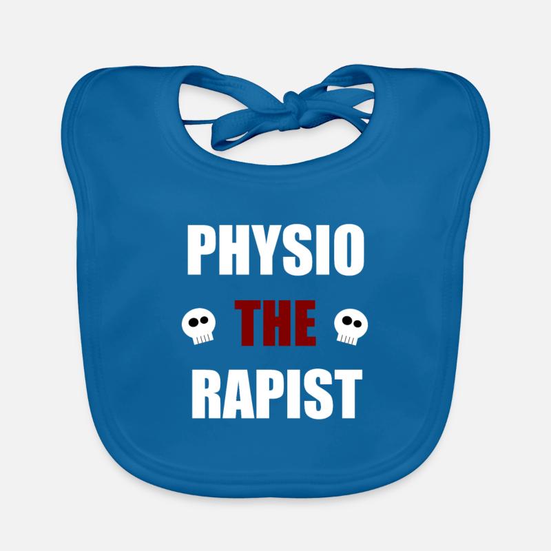 Physiothérapeute drôle - Bavoir bio Bébé - bleu paon