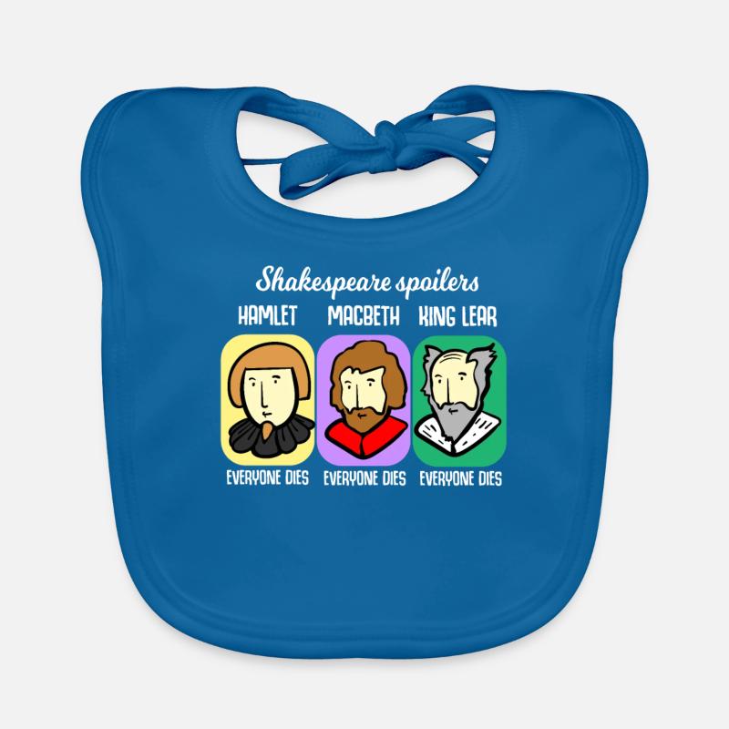 Shakespeare quote spoiler Hamlet teacher gift Organic Baby Bibs
