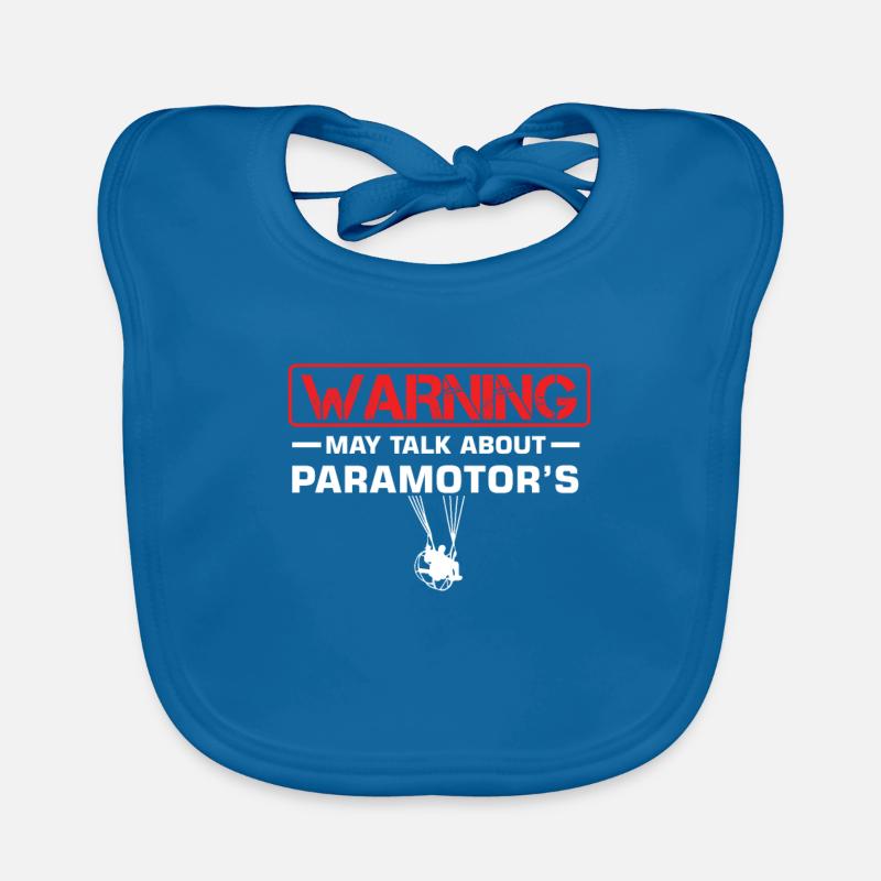 Warning Paramotors PPG Paragliders Propeller Organic Baby Bibs
