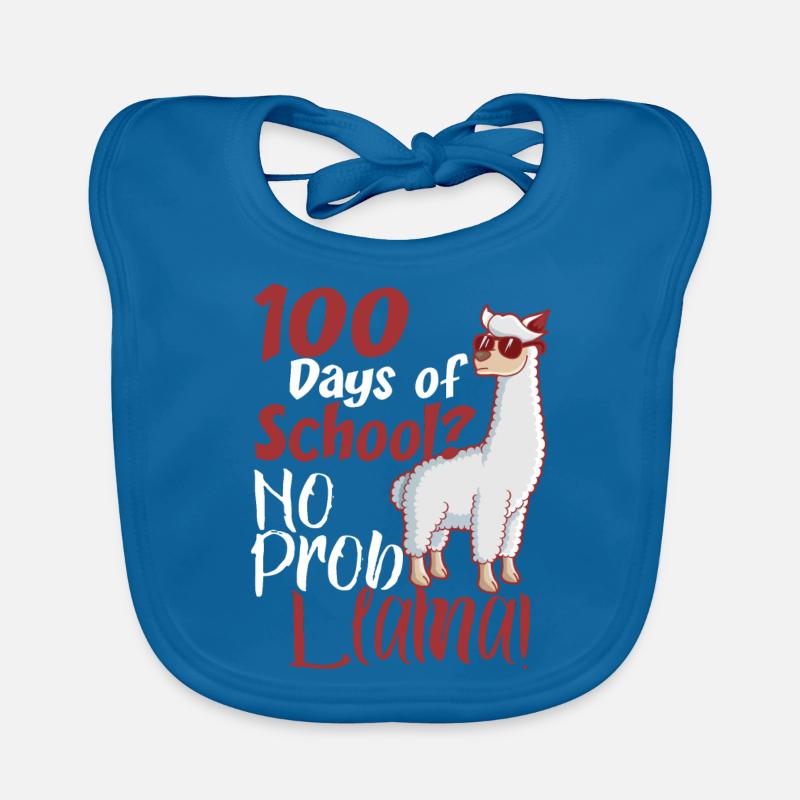 Heureux 100 jours d'école Prob Llama Funny Boys Bavoir bio Bébé