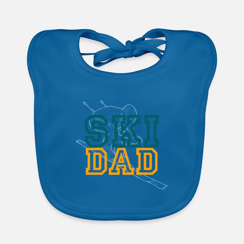 Skiing Skiing Skiing Skiing Skiing Organic Baby Bibs