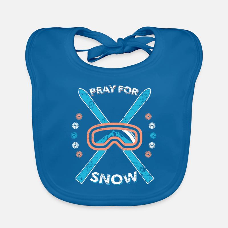 Skiing Skiing Skiing Skiing Skiing Organic Baby Bibs