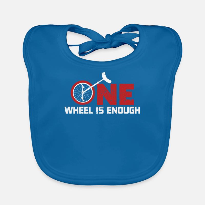 One Wheel Is Enough - lustiges Einrad Shirt Baby Bio-Lätzchen