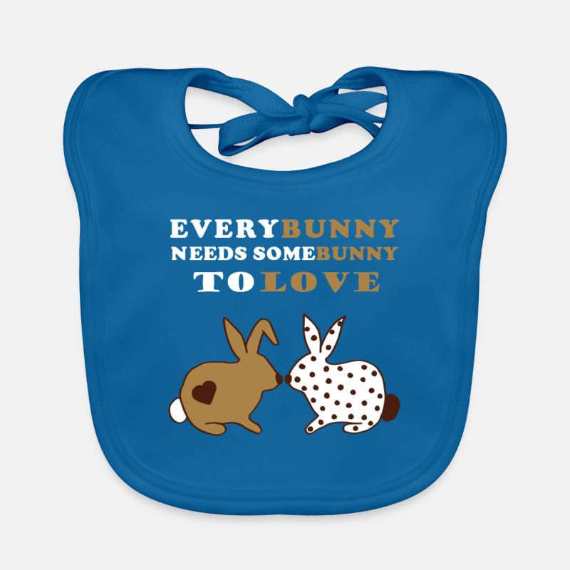 Everybunny needs somebunny to love - Hasen Liebe Baby Bio-Lätzchen