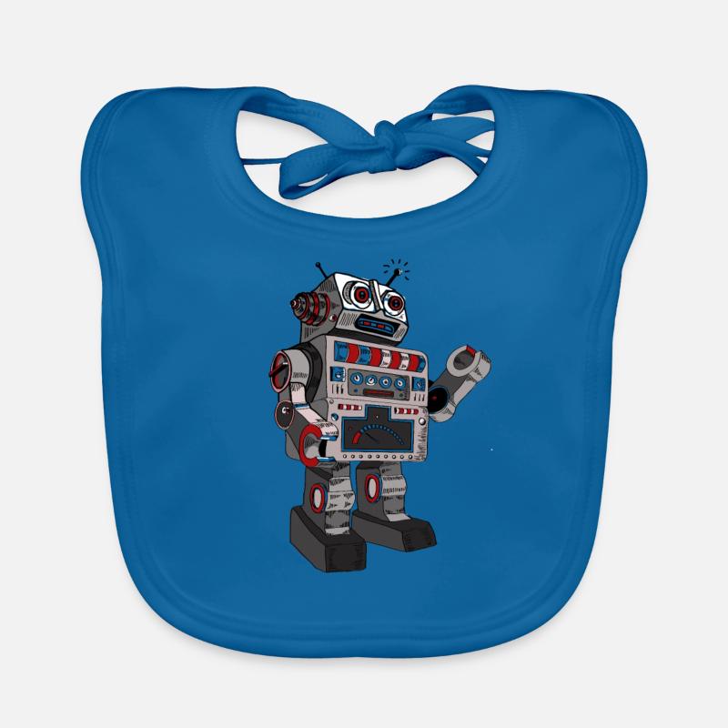 roboter robby mr. robot scifi android toy retro pc Baby Bio-Lätzchen