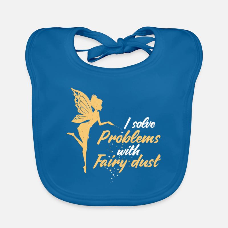 I solve problems with fairy dust Fee Geschenk Baby Bio-Lätzchen