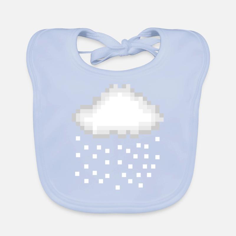 Schnee Pixel Baby Bio-Lätzchen