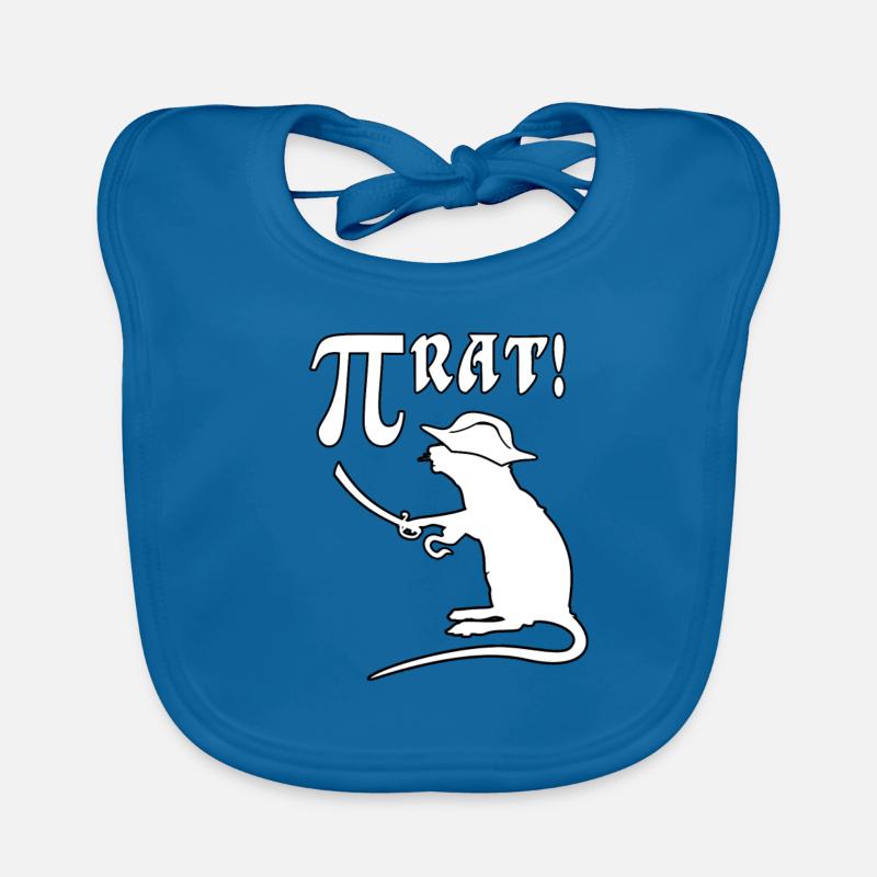 pi ratte - Baby Bio-Lätzchen - Pfauenblau