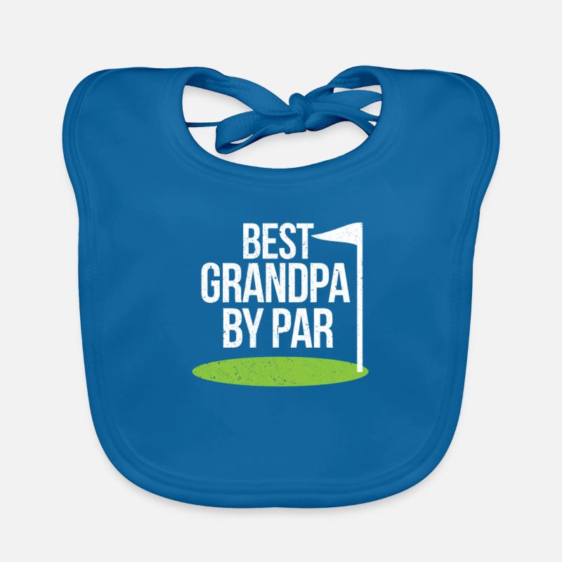 Golf papy - Bavoir bio Bébé - bleu paon