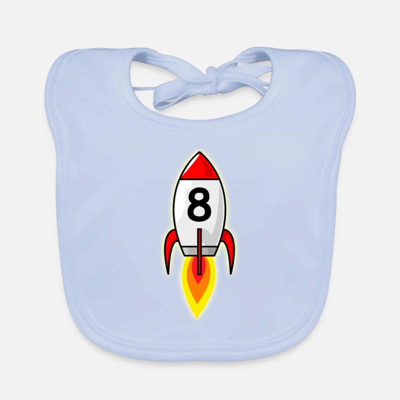 Rakete Junge 8. Geburtstag Mädchen Geschenk Baby Bio-Lätzchen