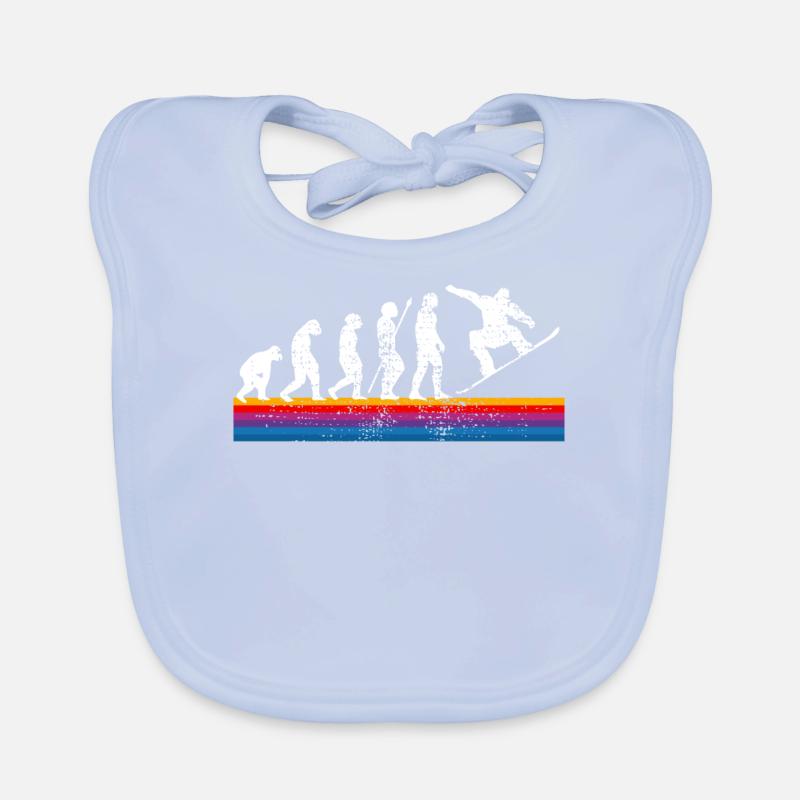Snowboard Evolution Organic Baby Bibs