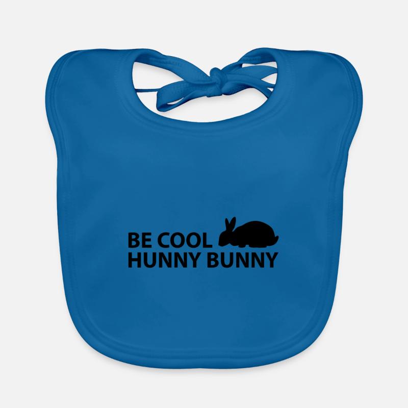 Sei cool Hunny Bunny - Baby Bio-Lätzchen - Pfauenblau