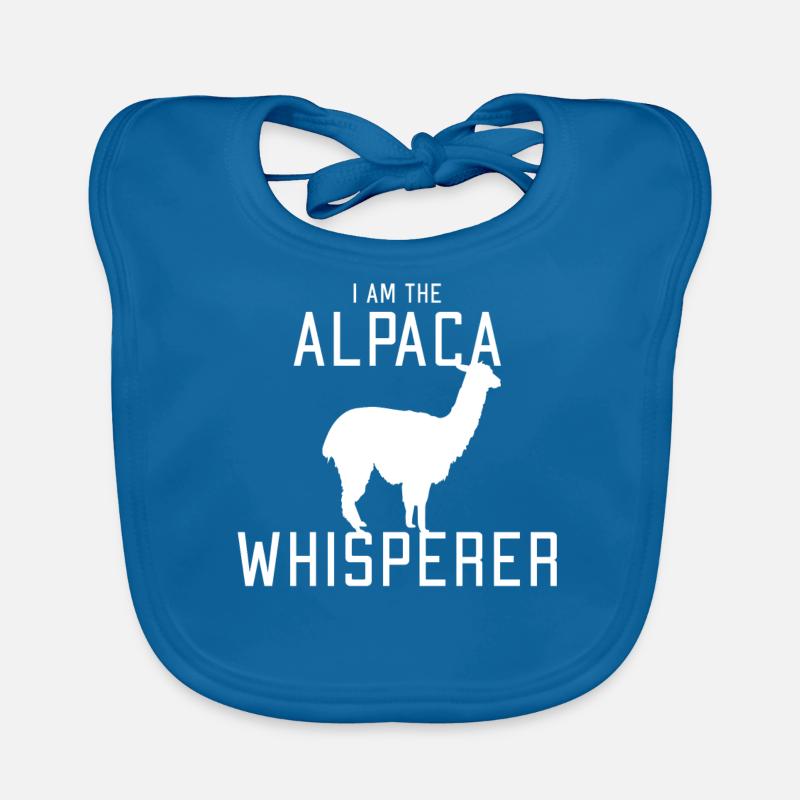 Alpaca - Bavoir bio Bébé - bleu paon