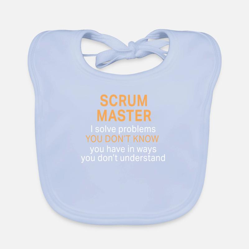 Funny Scrum Master Solve Problems design Organic Baby Bibs