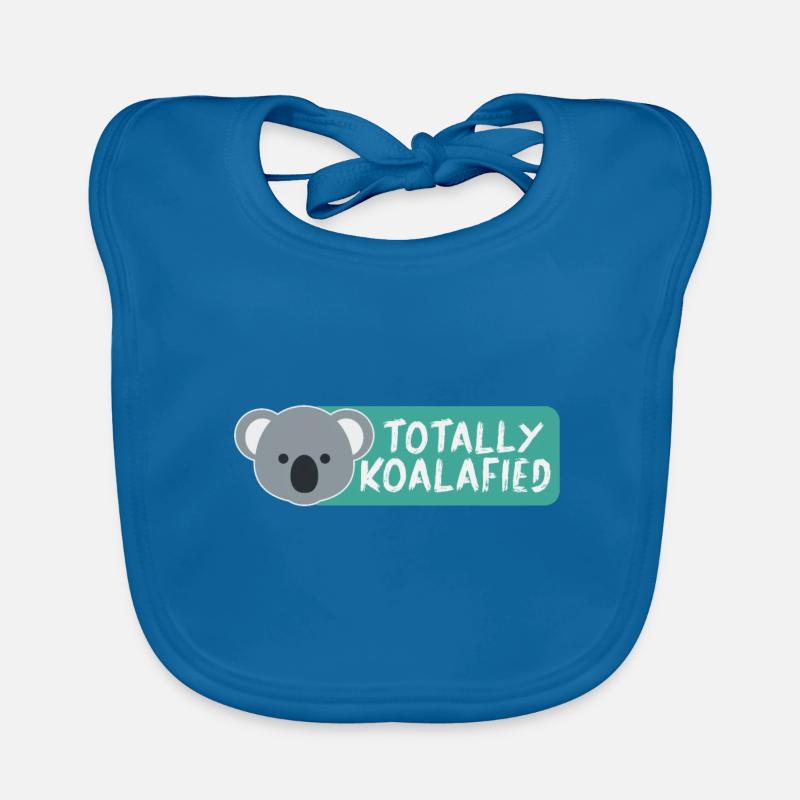Koala Koala ours - Bavoir bio Bébé - bleu paon